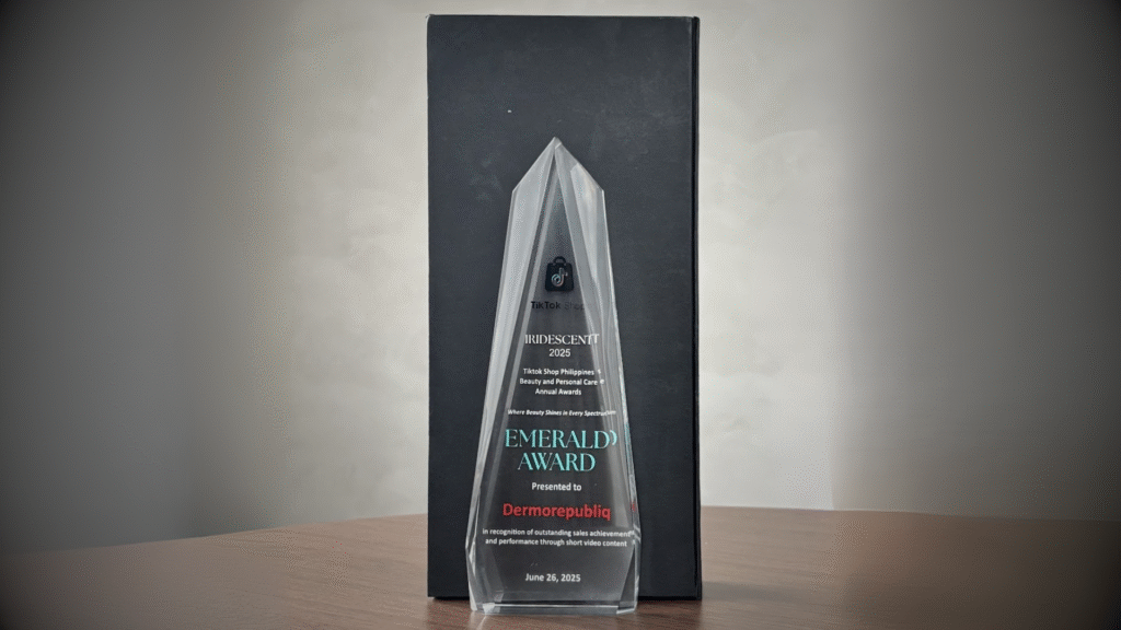 TikTok Shop's Emerald Award is presented to Dermorepubliq