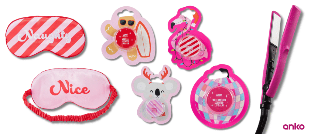 Naughty or Nice Eyemask, Lip Balms, and Hair Straightener | Anko Philippines