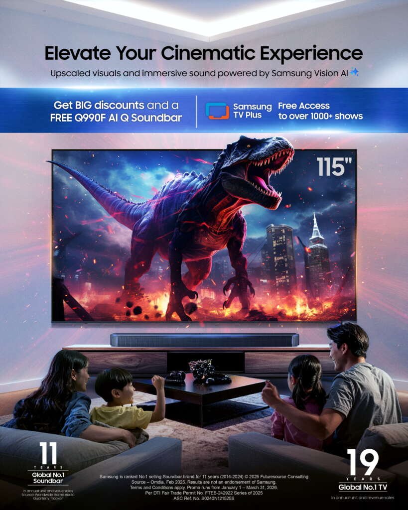 Movie nights or series marathons become more meaningful when the experience feels truly immersive. Samsung Vision AI televisions are built to deliver stunning picture quality with sharpened details to deliver cinematic visuals that pull you into every story.
