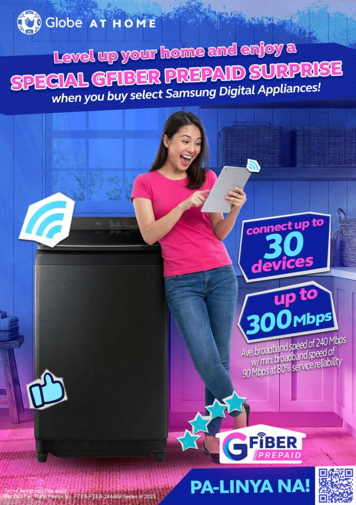 Samsung continues to strengthen its partnership with Globe AT HOME to help make the switch to more intelligent, more connected living easier for Filipino households. Following its previous collaboration to elevate home entertainment with Samsung TVs, the renewed alliance underscores a shared commitment to practical, real-life innovation. As more homes embrace an intelligent lifestyle, Samsung and Globe AT HOME bring connectivity and reliable technology that support the daily needs of every household, allowing families to do more and worry less every day.