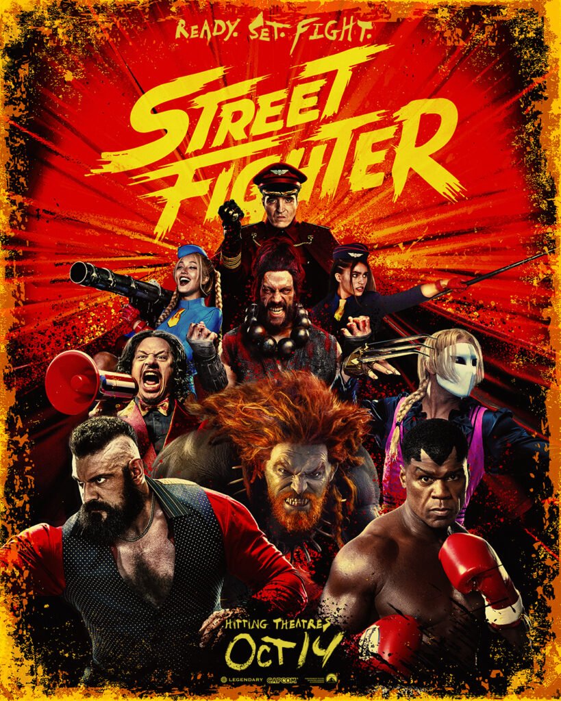 Street Fighter is directed by Kitao Sakurai and stars Noah Centineo (Ken Masters), Andrew Koji (Ryu), Callina Liang (Chun-Li), Joe “Roman Reigns” Anoai (Akuma), David Dastmalchian (M. Bison), Cody Rhodes (Guile), Andrew Schulz (Dan Hibiki), Eric André (Don Sauvage), Vidyut Jammwal (Dhalsim), Orville Peck (Vega), Olivier Richters (Zangief), Hirooki Goto (E. Honda), Rayna Vallandingham (Juli), Alexander Volkanovski (Joe), with Curtis ‘50 Cent’ Jackson (Balrog) and Jason Momoa (Blanka; also a co-producer). Street Fighter opens only in cinemas October 14.  