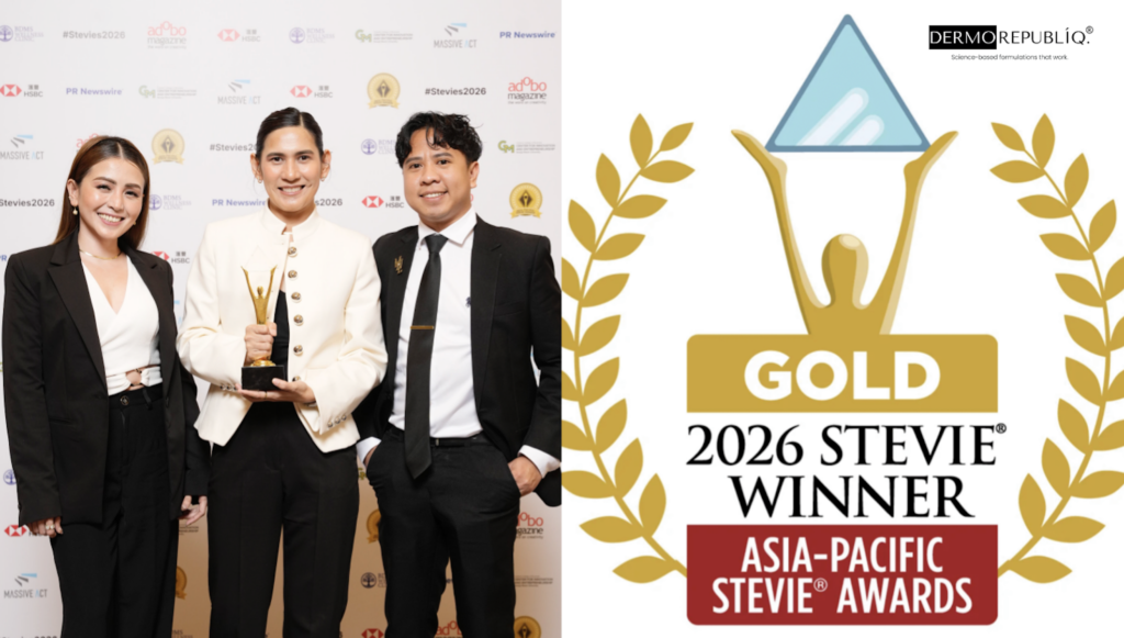 Dermorepubliq, TikTok Philippines’ leading science-based skincare brand, has achieved a historic milestone by clinching a Gold Stevie at the 2026 Asia-Pacific Stevie Awards for its high-impact PR, influencer and billboard campaign, “The breakup that went viral by Dermorepubliq.”